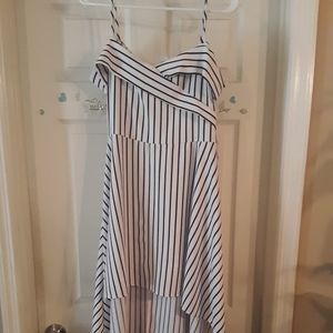 Striped hi-lo dress